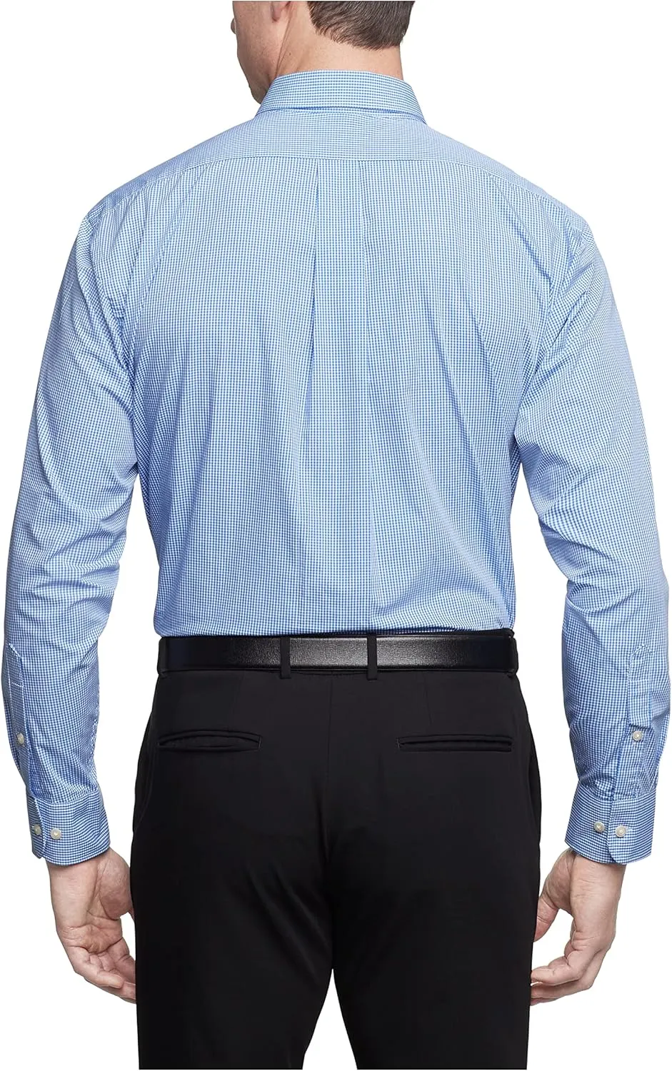 Van Heusen Men's Regular Fit Gingham Button Down Collar Dress Shirt