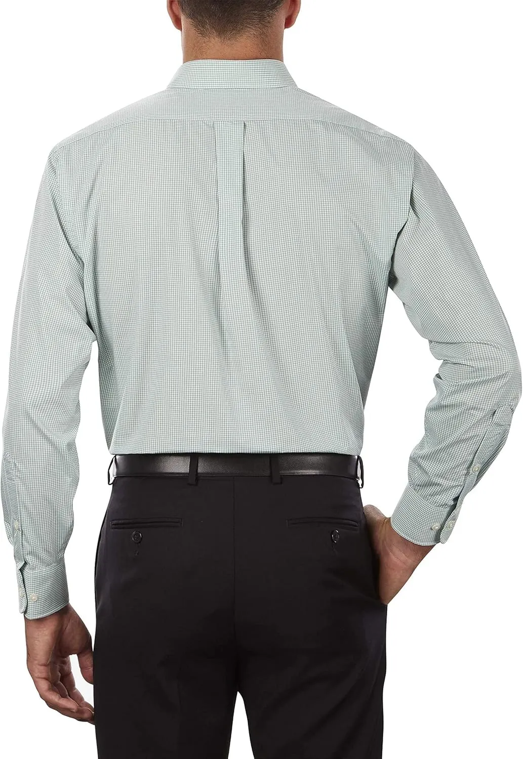 Van Heusen Men's Regular Fit Gingham Button Down Collar Dress Shirt