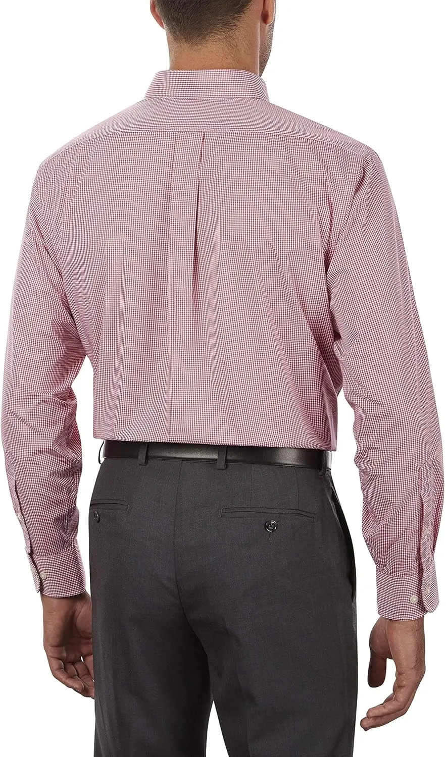 Van Heusen Men's Regular Fit Gingham Button Down Collar Dress Shirt