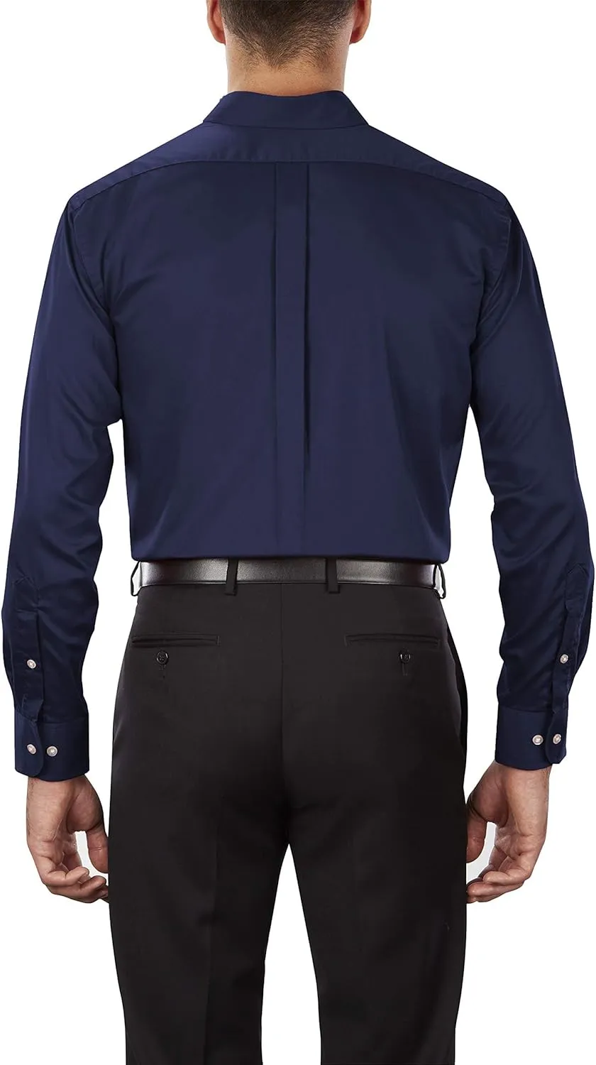 Van Heusen Men's Regular Fit Twill Solid Button Down Collar Dress Shirt