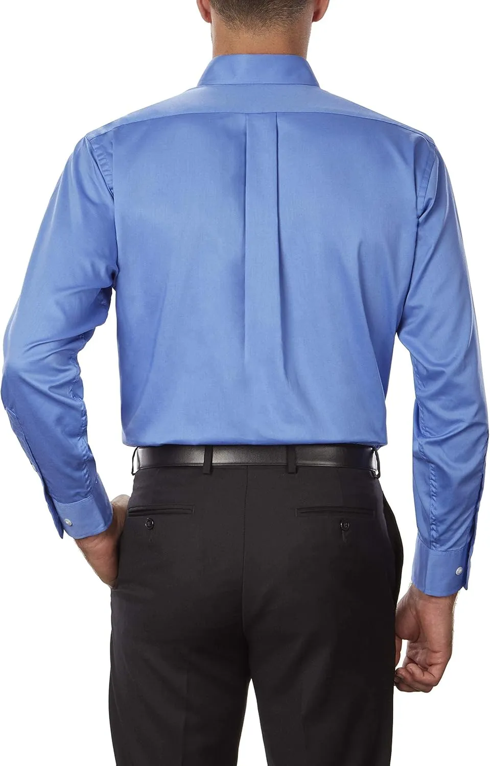Van Heusen Men's Regular Fit Twill Solid Button Down Collar Dress Shirt