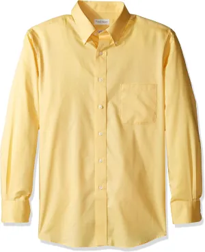 Van Heusen Men's Regular Fit Twill Solid Button Down Collar Dress Shirt