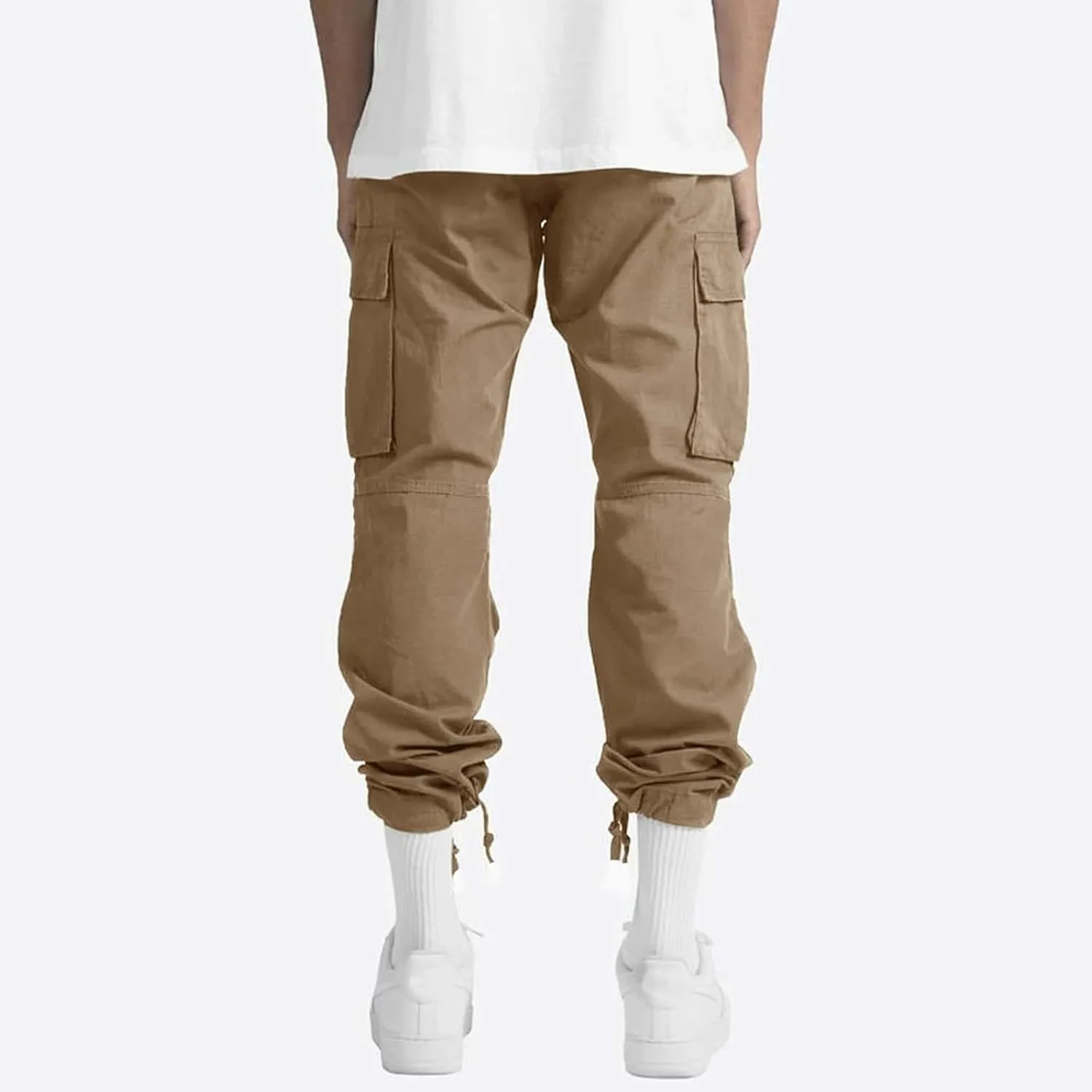 Vickyleb Men's Cargo Pants Casual Athletic Hiking Pants Joggers Loose Fit Cotton Straight Workout Sweatpants for Men