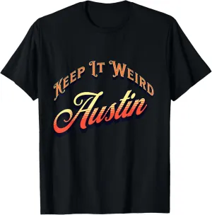 Vintage Austin, Texas Keep It Weird Sunset T-Shirt