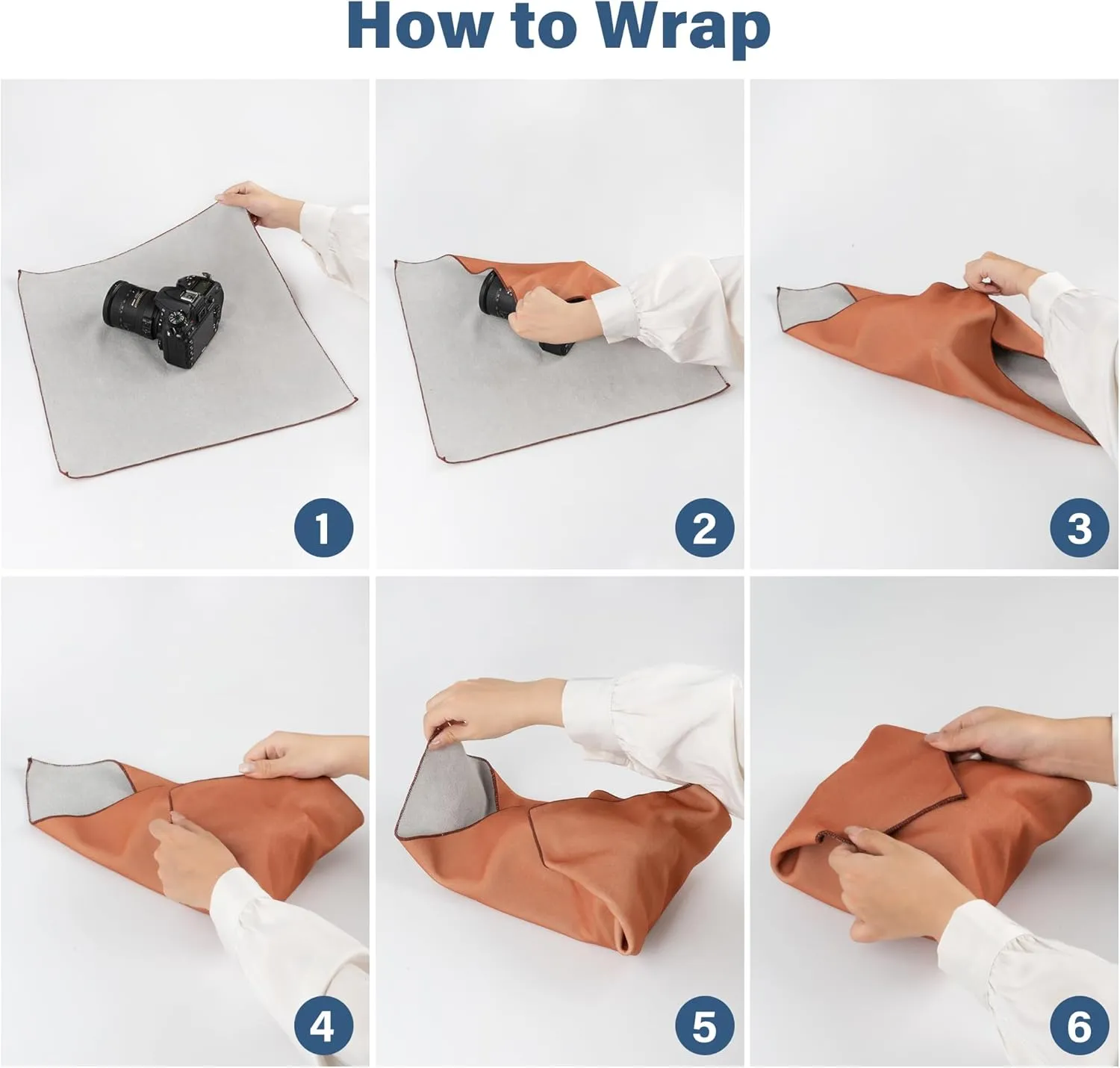 Walking Way Protective Wrap, Self-Adhesive Magic Cloth Camera Wrap, Storage Cloth, Anti-Scratch, Dustproof, Washable Lens Pouch for DSLR, Smartphones, Laptops, Cosmetic