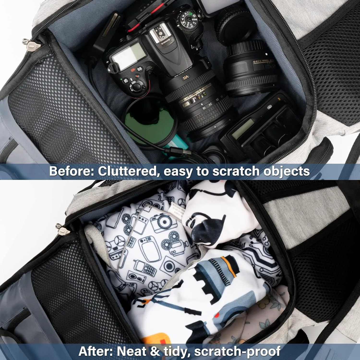 Walking Way Protective Wrap, Self-Adhesive Magic Cloth Camera Wrap, Storage Cloth, Anti-Scratch, Dustproof, Washable Lens Pouch for DSLR, Smartphones, Laptops, Cosmetic