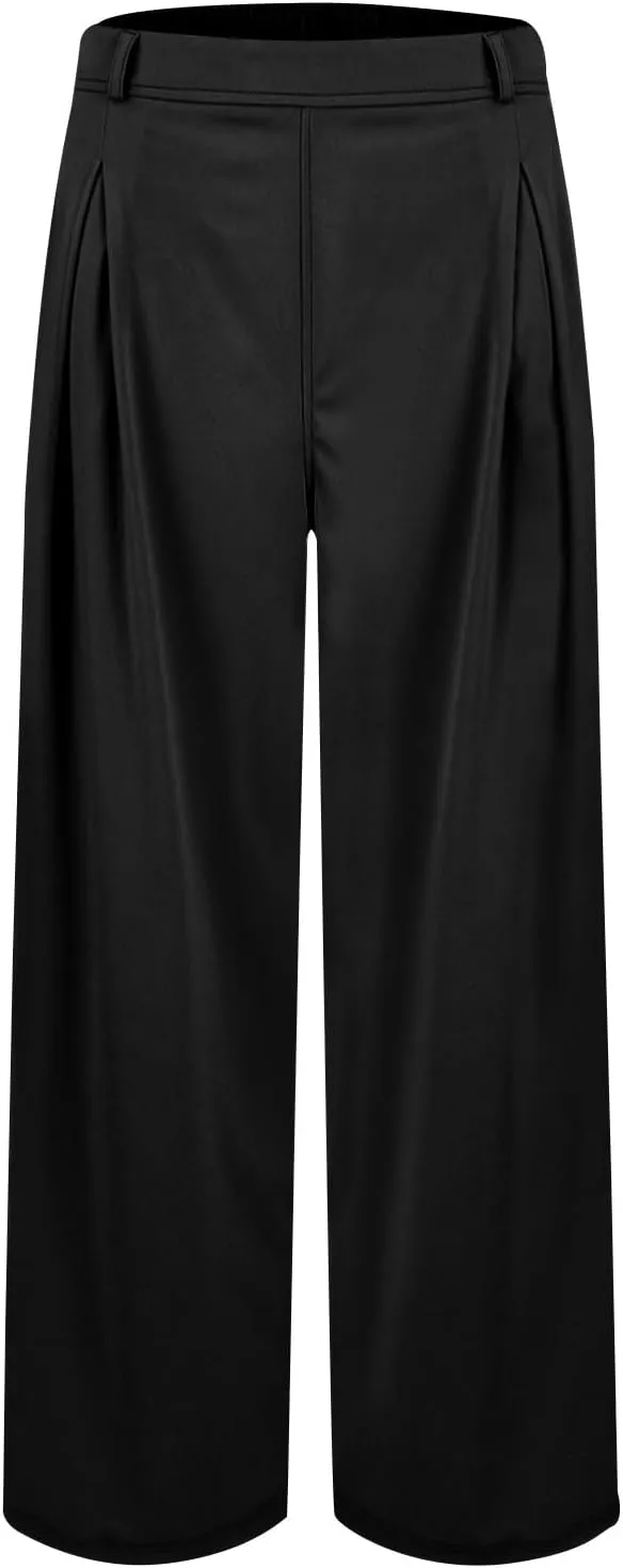 Wide Leg Pants for Women High Waist Casual Loose Trousers Ladies Soft Comfy Outfit Dressy Trendy Pants with Pockets