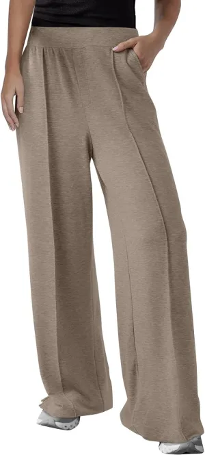 Wide Leg Sweatpants Women Baggy High Elastic Waist Loose Yoga Pants with Pockets Fleece Lined Athletic Golf Joggers