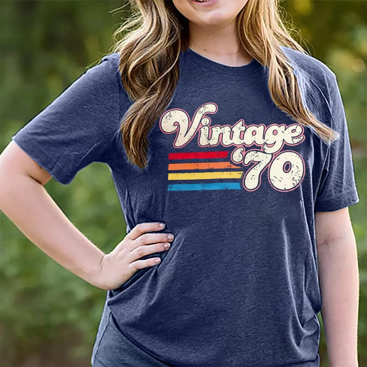 Women 55th Birthday Shirt Vintage 1970 Tshirt Fifty Five Bday Gift Casual Birthday Apparel Flower Graphic Tee Tops