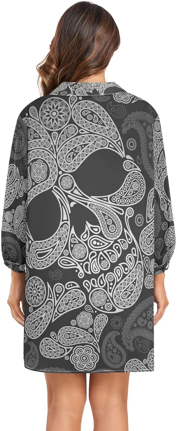 Women Button Down Beach Shirt Dress Midi Bathing Suit Cover Up Beachwear S-XXL