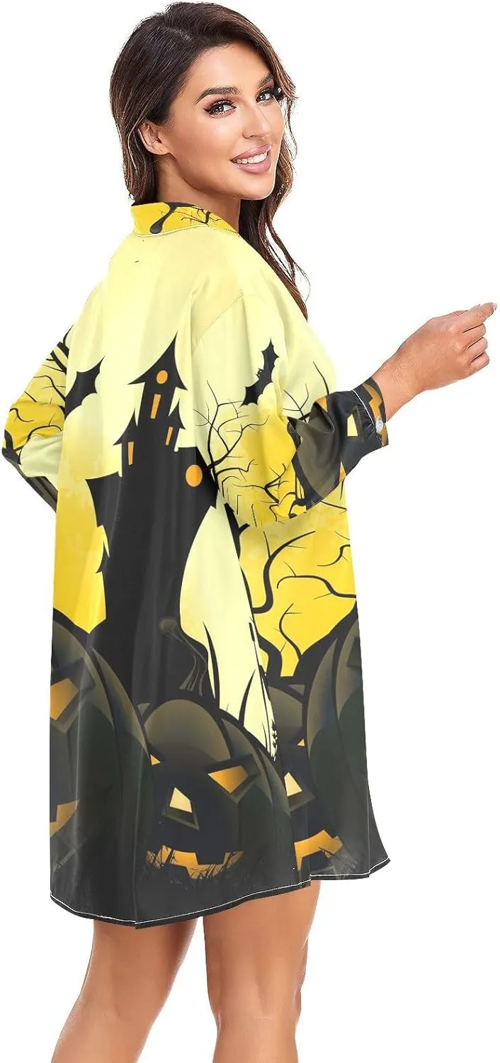 Women Button Down Beach Shirt Dress Midi Bathing Suit Cover Up Beachwear S-XXL
