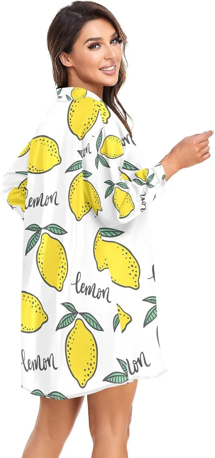 Women Button Down Beach Shirt Dress Midi Bathing Suit Cover Up Beachwear S-XXL