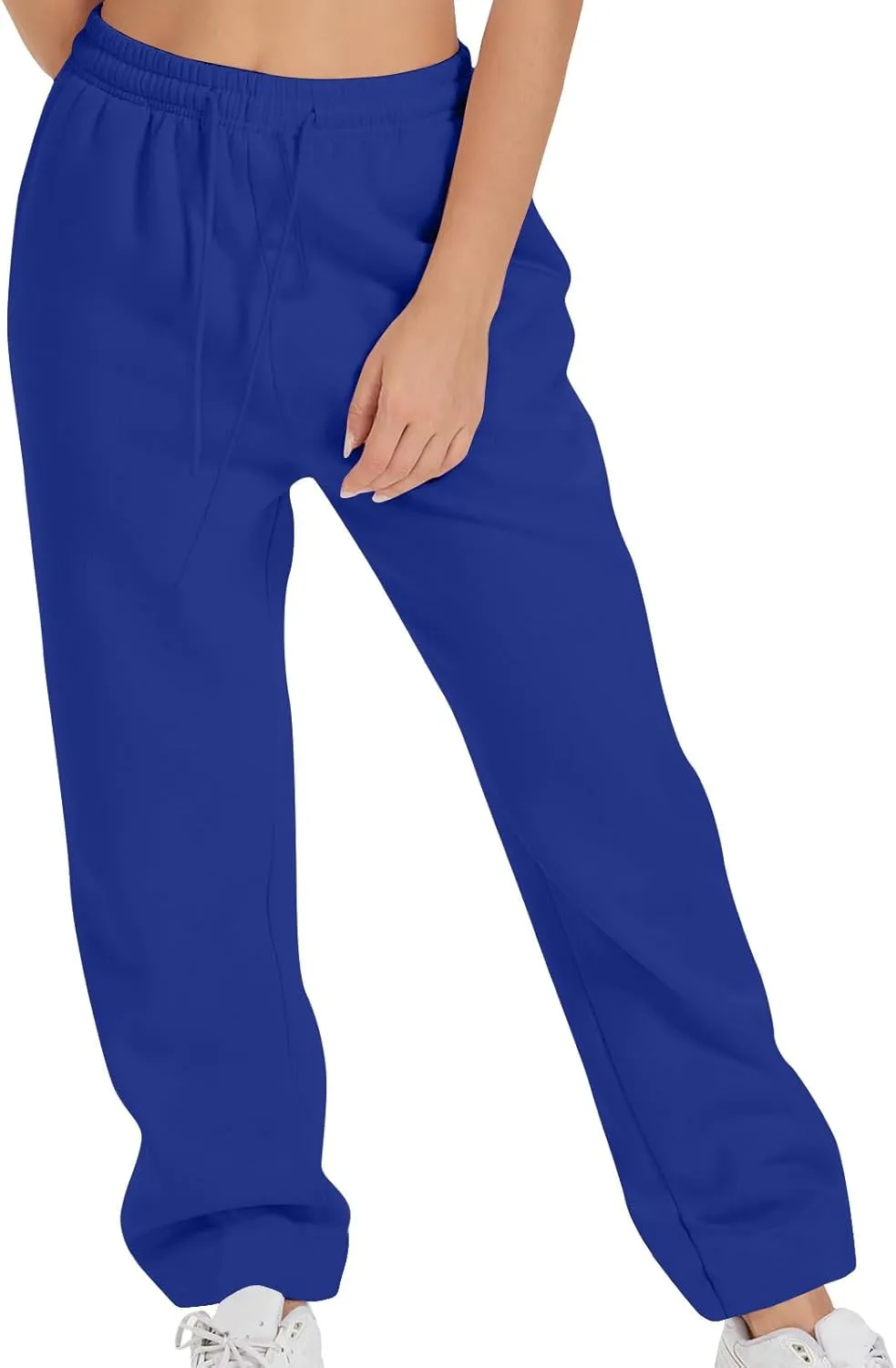 Women Drawstring Sweatpants Elastic Waist Sweatpant Plus Thick Trousers Solid Workout Pants Multi Pockets Fall Pant