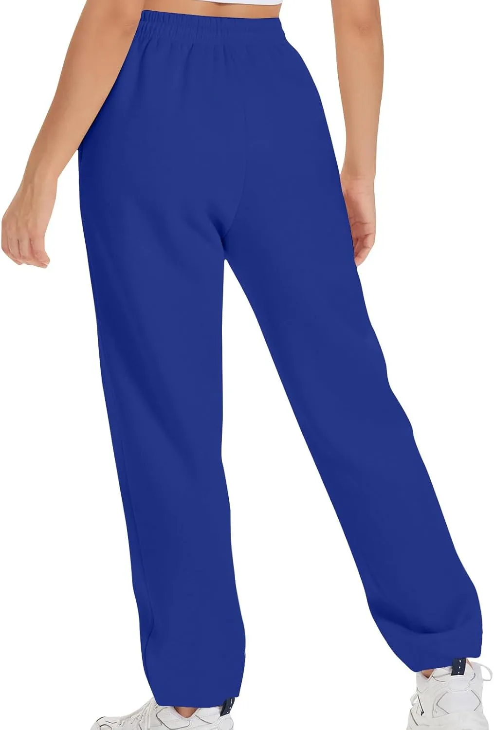 Women Drawstring Sweatpants Elastic Waist Sweatpant Plus Thick Trousers Solid Workout Pants Multi Pockets Fall Pant