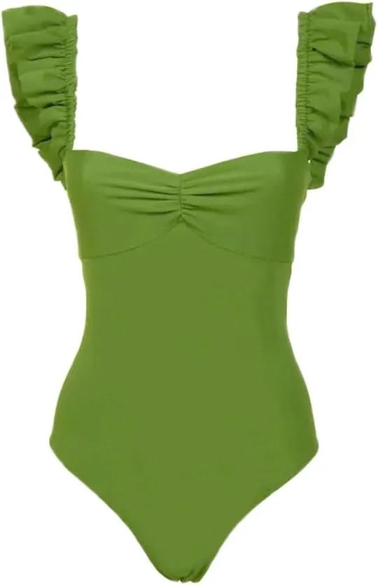 Women One-Piece Swimsuit with Cover up Wrap Skirt Sarong Bathing Suit Beach Outfit Summer