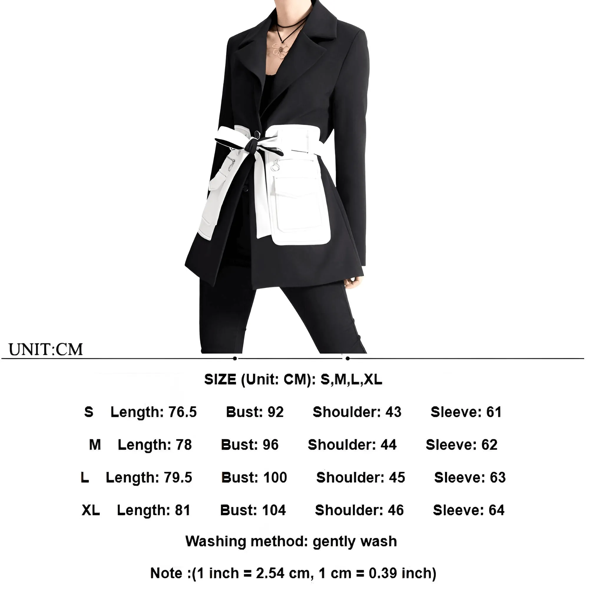 Women's Black and White Blazer