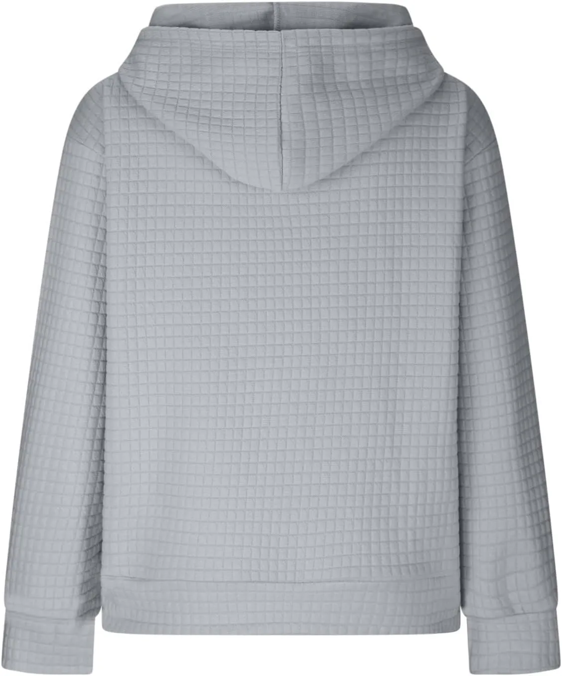 Womens Button Drawstring Y2k Hoodie Drop Shoulder Baggy Hooded Sweatshirt Lightweight Pullover Fall Clothes w/Pockets