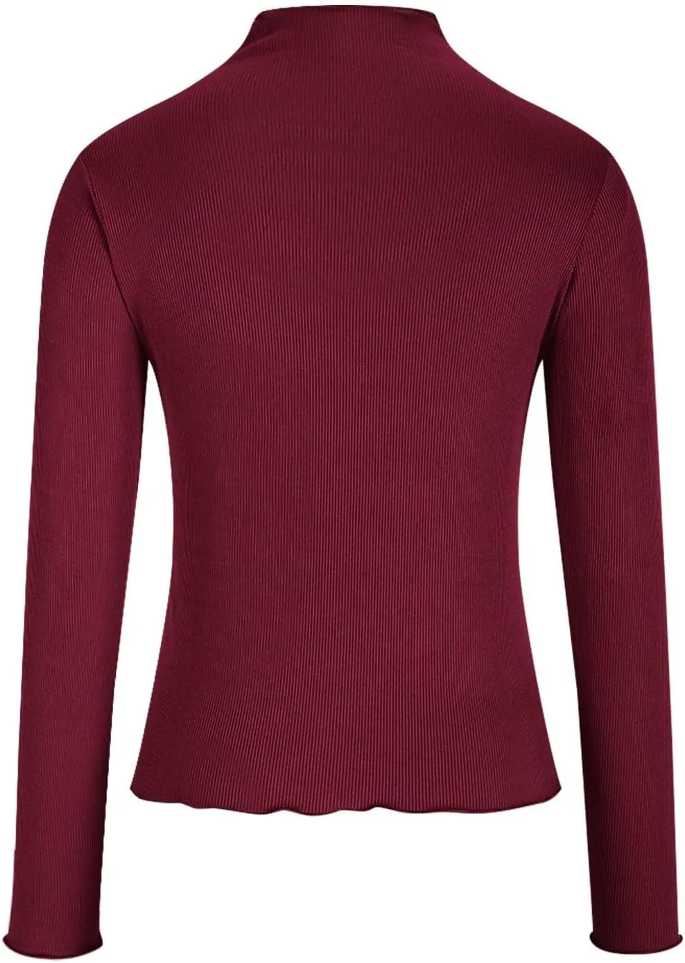 Women's Casual Basic Crop Tops Slim Fit Long Sleeve Crew Neck Tunic Tight Going Out T Shirts Dressy Casual Blouses