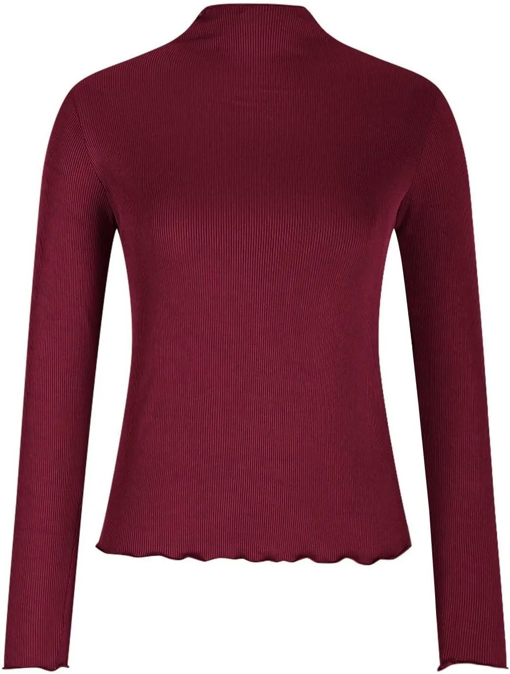 Women's Casual Basic Crop Tops Slim Fit Long Sleeve Crew Neck Tunic Tight Going Out T Shirts Dressy Casual Blouses