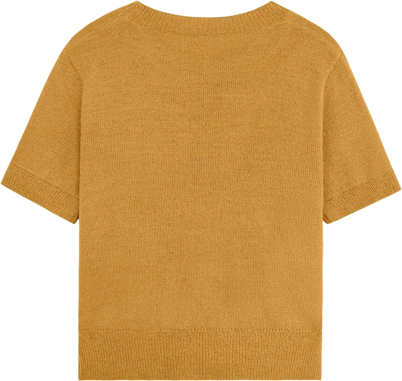 Womens Lightweight Slim Fit Cropped Short Sleeve Sweater Spring 2025 Outfits Crewneck Thin Sheer Knit T-Shirt Top