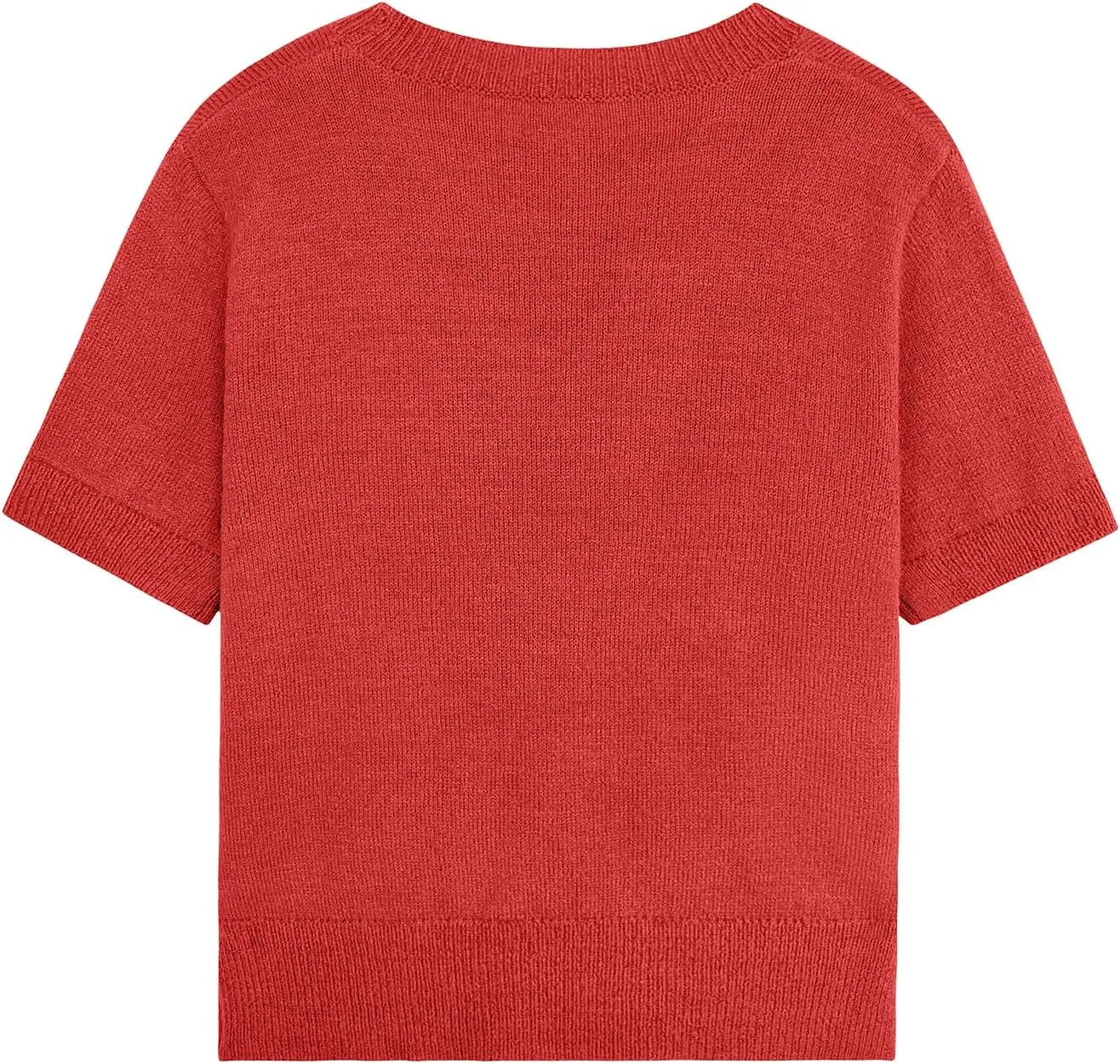 Womens Lightweight Slim Fit Cropped Short Sleeve Sweater Spring 2025 Outfits Crewneck Thin Sheer Knit T-Shirt Top