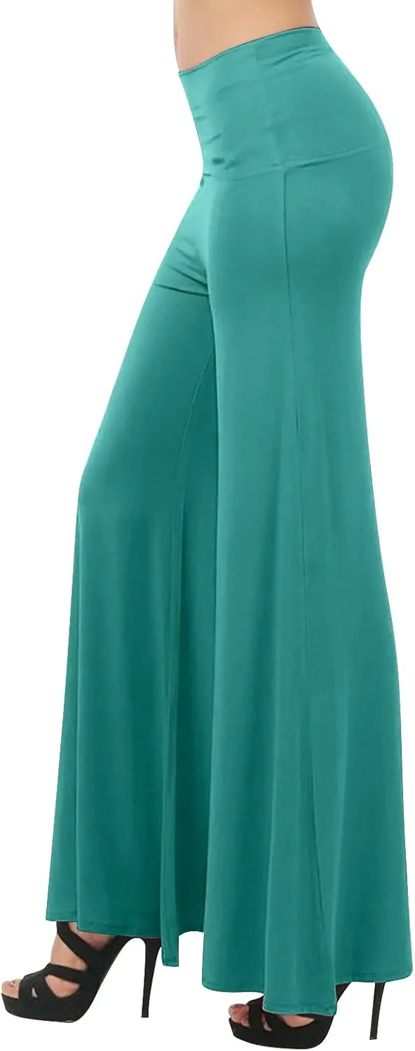 Women's Loose High Waist Wide Leg Pants Workout Out Casual Trousers Yoga Gym Flared Pants Palazzo Dress Pants