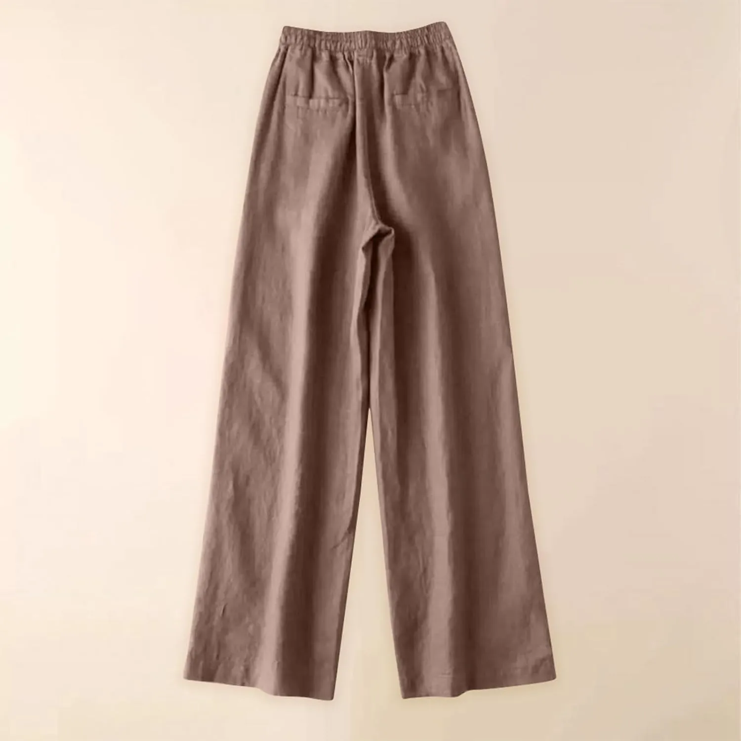 Women's Pants, Cotton Linen Wide Leg Pants High Waisted Straight Pant Palazzo