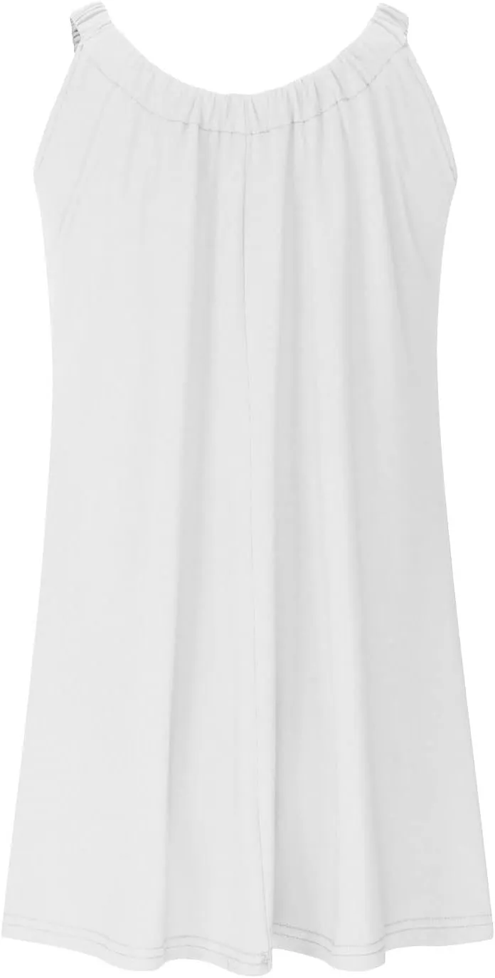 Womens Summer Sundresses 2025 Trendy Casual Loose Crew Neck Sleeveless Boho Beach Swimsuit Coverup Resort Wear