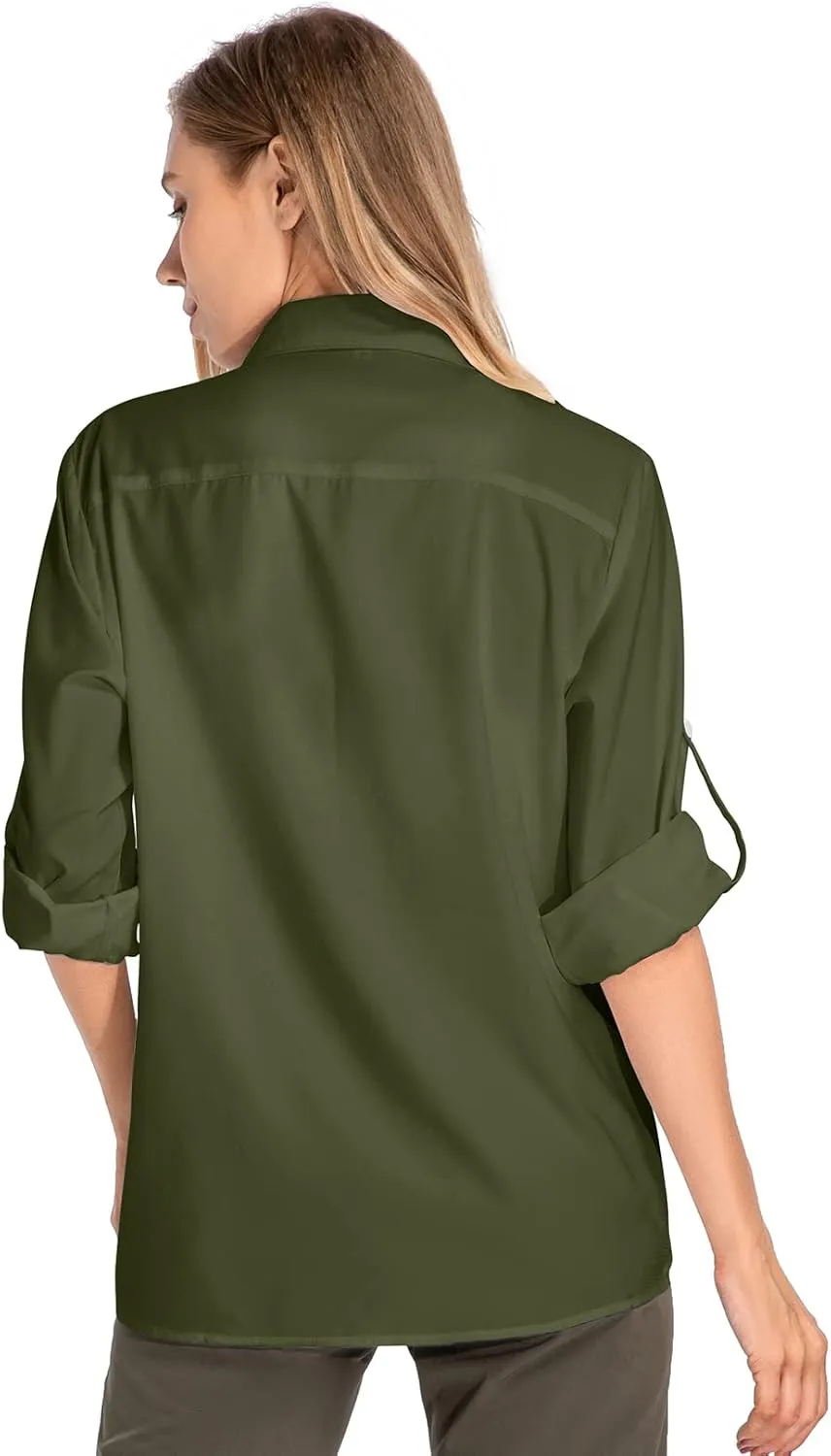 Women's UPF 50 Long Sleeve Sun Protection Shirts Quick Dry Outdoor Fishing Hiking Travel Shirt