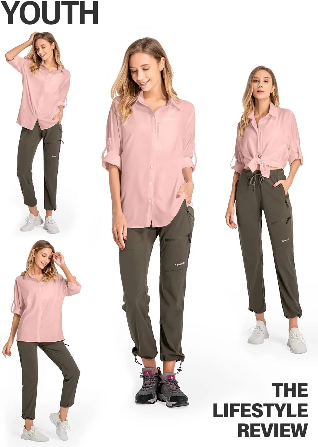Women's UPF 50 Long Sleeve Sun Protection Shirts Quick Dry Outdoor Fishing Hiking Travel Shirt