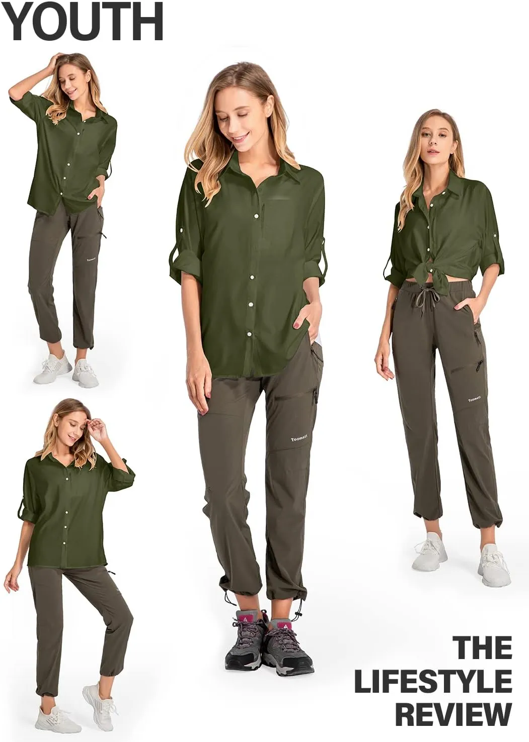 Women's UPF 50 Long Sleeve Sun Protection Shirts Quick Dry Outdoor Fishing Hiking Travel Shirt