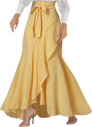 Womens Wrap High Cut Criss Cross Maxi Long Loose Fit Skorts for Women Dressy Skort 2025 Y2K
