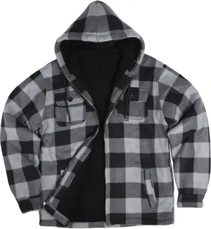 Yasumond Heavyweight Hoodie for Men Winter Fleece Lined Warm Jacket Full Zip Long Sleeve Outerwear