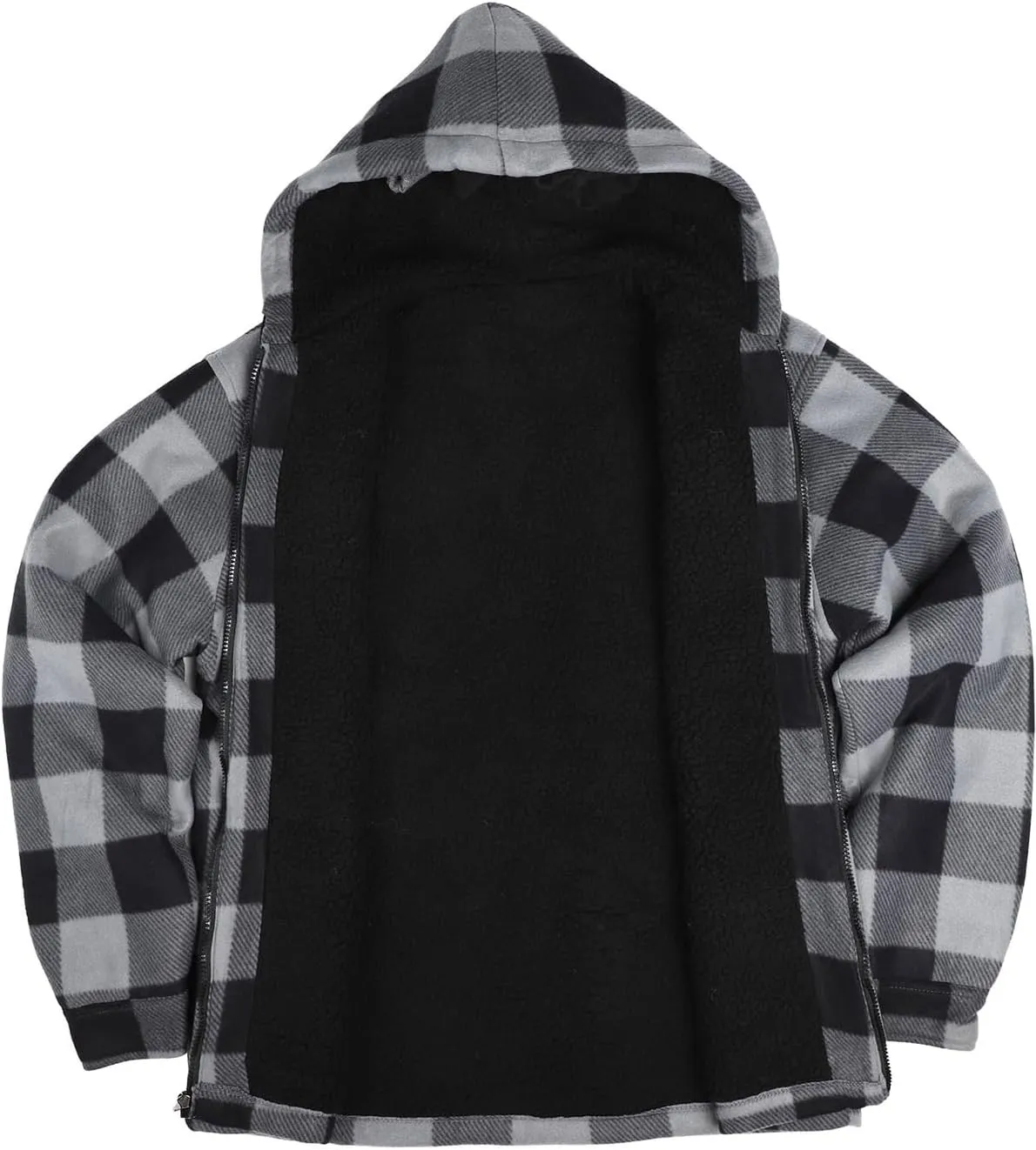 Yasumond Heavyweight Hoodie for Men Winter Fleece Lined Warm Jacket Full Zip Long Sleeve Outerwear