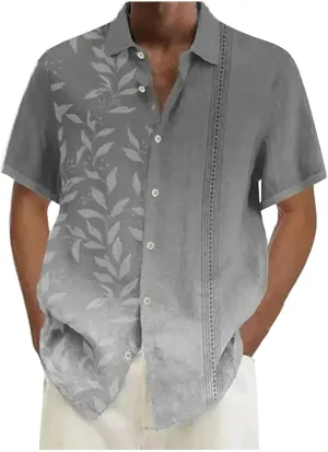 ZYXTIM Hawaiian Shirt for Men Short Sleeve Floral Print Button Down Loose Casual Tropical Holiday Summer Beach Tops Big&Tall